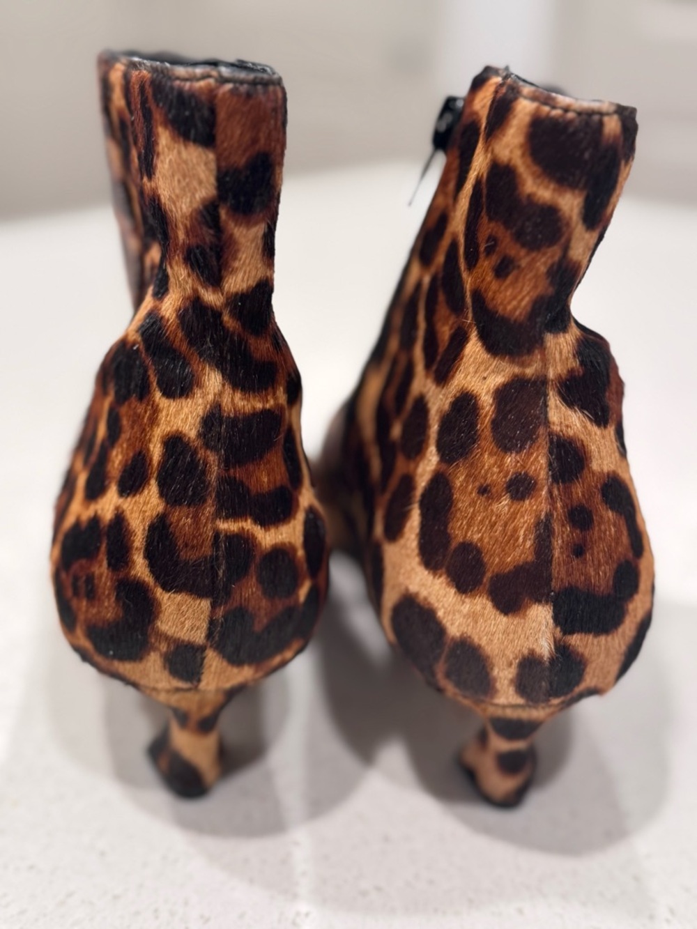 Gianni Bini Georgina Leopard Print Calf Hair Kitten Heel Booties Size 6M - Picture 5 of 13